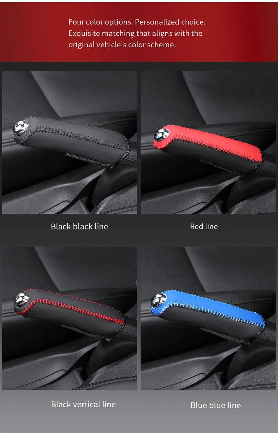 Universal PU Leather Handbrake Grip Cover