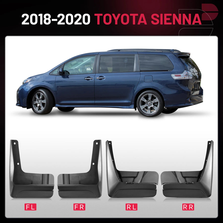 Mud Flap & Splash Guard Set for 2018–2020 Toyota Sienna