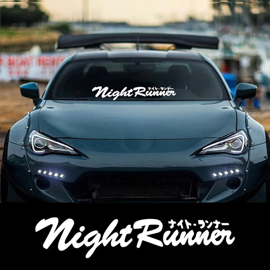 Night Runner Windshield Vinyl Decal – Multiple Sizes