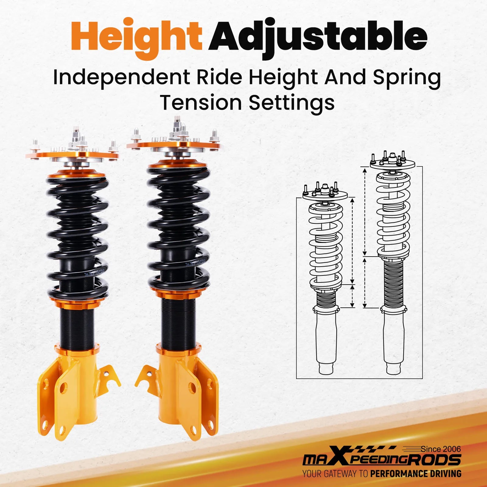 24-Way Coilover Suspension Kit for Subaru Impreza WRX/STI GDB/GDA 2002-2007
