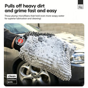 Two-Tone Plush Chenille Microfiber Car Wash Mitt