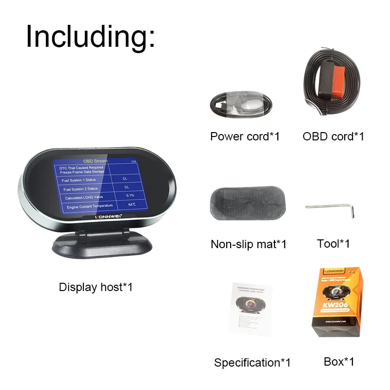 KONNWEI KW206 OBD-II On-Board Computer and Diagnostic Display