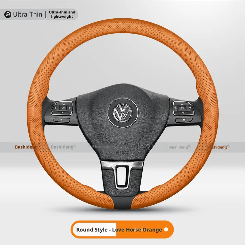 Perforated Steering Wheel Cover for Volkswagen VW Golf Tiguan Polo T-Roc T-Cross ID.3 ID.4