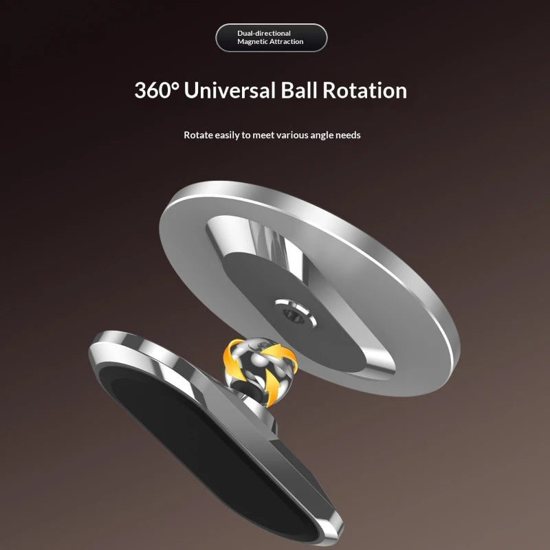 Magnetic Car Phone Mount 360° Rotatable Sticky Phone Holder Strong Magnet Metal Car Navigation Bracket