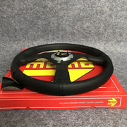 MonteCarlo V1 350mm/14'' Leather Thickened Flat Spoke Sport Volante Steering Wheel