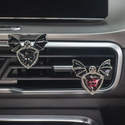 1pc Car Vent Clip Bat Skull Shape Rhinestone Decor Car Air Vent Clip Car Air Freshener