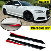 4-Piece 41-Inch Side Skirt Extension Kit for Audi Models