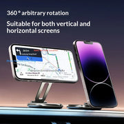 Magnetic Car Phone Mount 360° Rotatable Sticky Phone Holder Strong Magnet Metal Car Navigation Bracket
