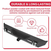 Steel Front & Rear Bumper Set – 1987–2006 Jeep Wrangler YJ/TJ