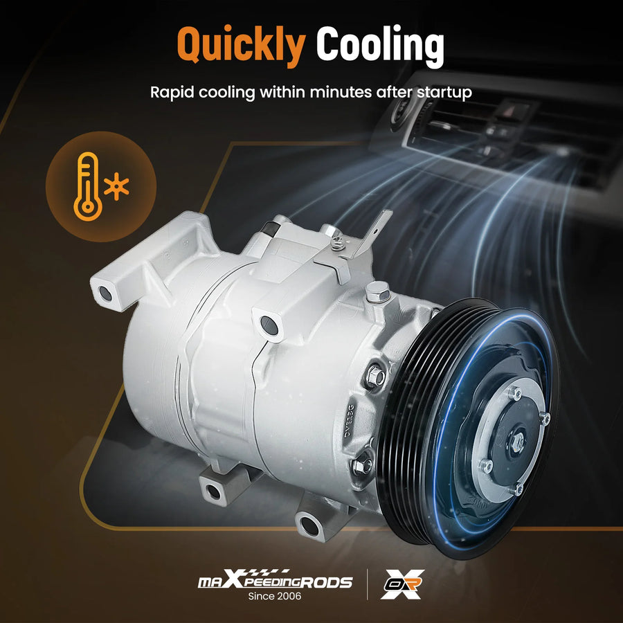 A/C Compressor and Clutch for Hyundai Accent 2012-2017 Aluminum