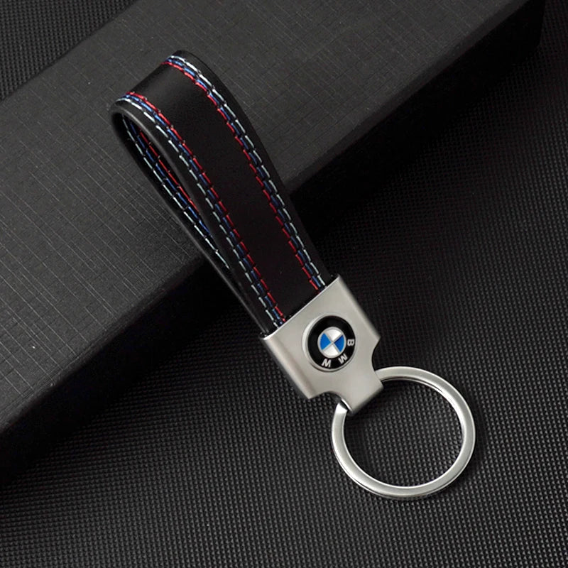 Luxury Leather Car Emblem Carving Key Keyring Key Chain for BMW M X1 X2 X3 X4 X5 X6 3 5 Series M2 M3 M4