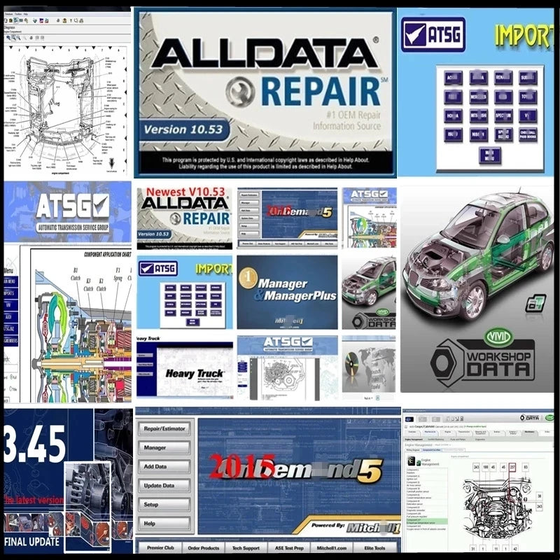 7-in-1 Automotive Repair Software Collection on 1TB Hard Drive