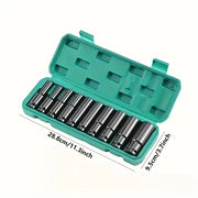 10-Piece 1/2-Inch Drive Metric Impact Socket Set, 8-24mm