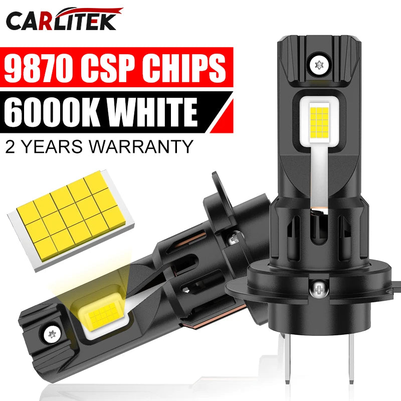 2-Piece H7 LED Headlight Bulb – 6000K, CANBUS