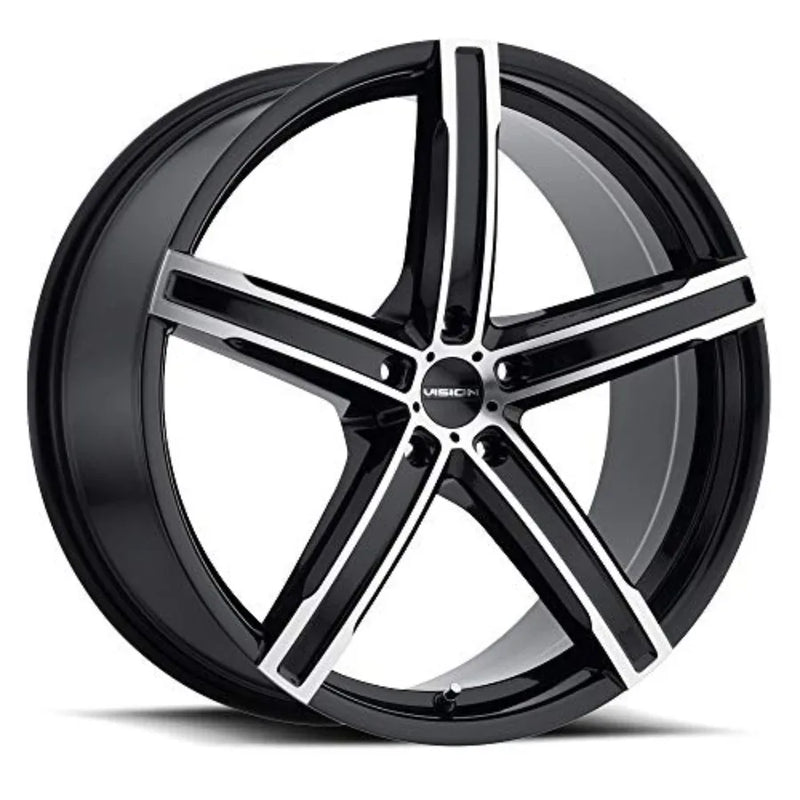17×8 Black Machined Wheel – 5×114.3, +38 mm Offset