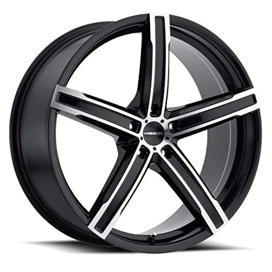 17×8 Black Machined Wheel – 5×114.3, +38 mm Offset