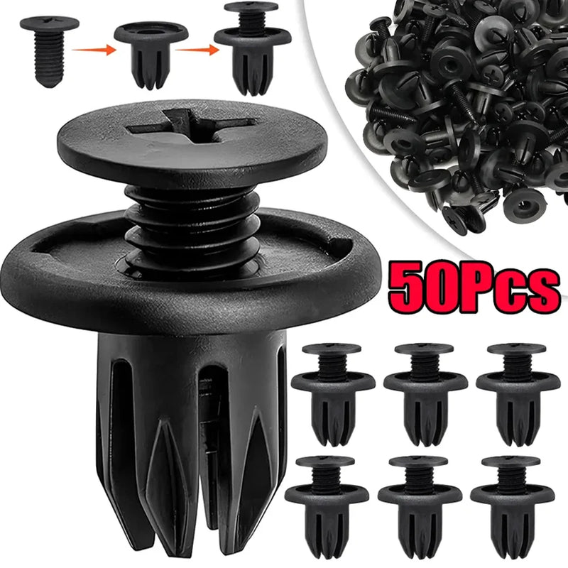 8 mm Plastic Push Rivet Fasteners – 10 to 50 Pack