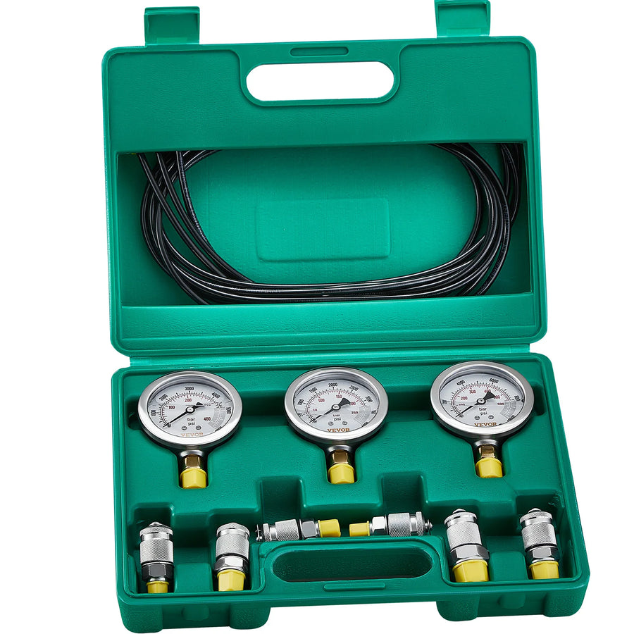 Hydraulic Pressure Test Gauge Kit for Excavators, Tractors and Machinery