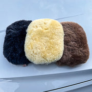 Wool Car Wash Mitt - Purple, Off-White or Brown