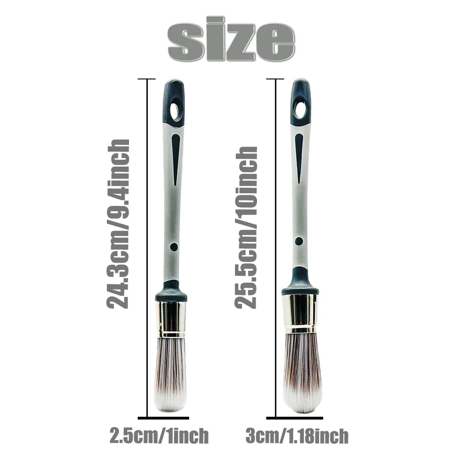 2-Piece Silver Detailing Brush Set with Soft Bristles