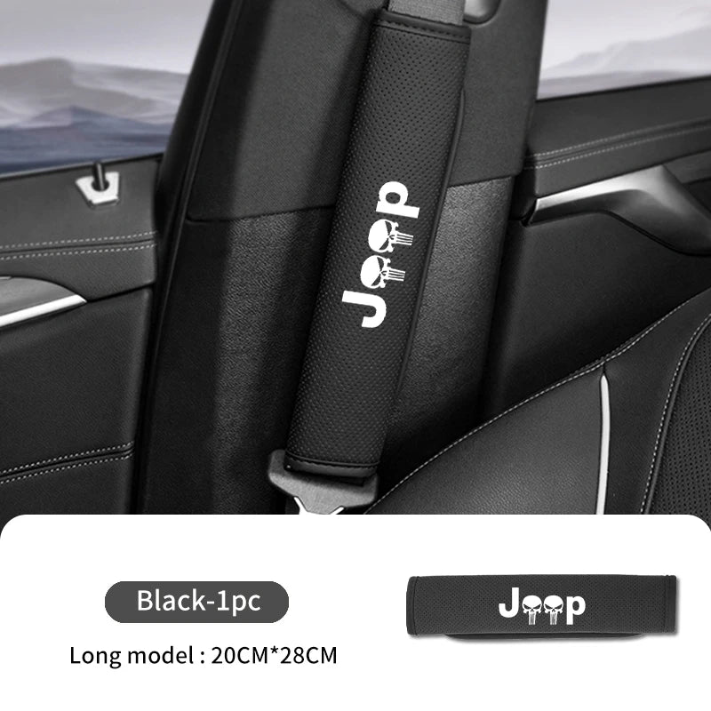 Leather Seat Belt Shoulder Pad for Jeep – Short or Long