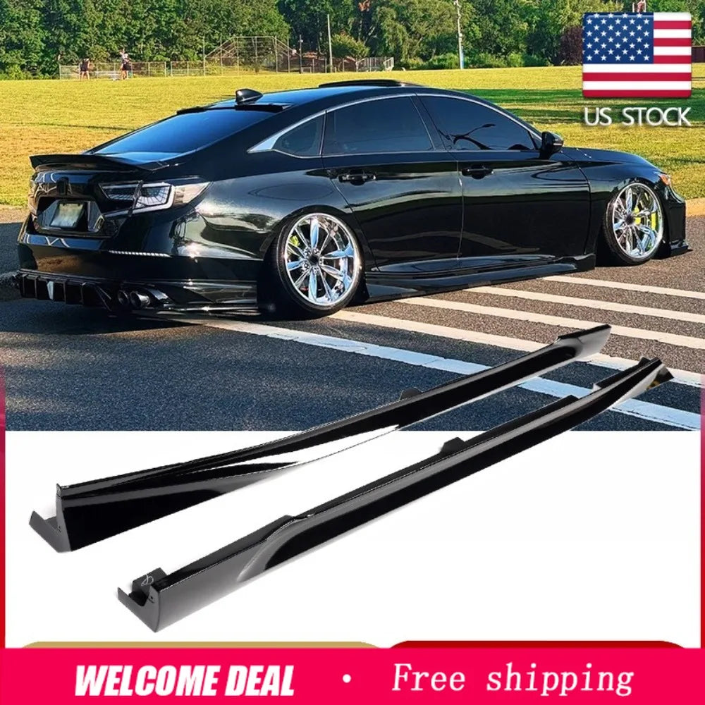 Gloss Black Side Skirt Extensions – 2018–2022 Honda Accord