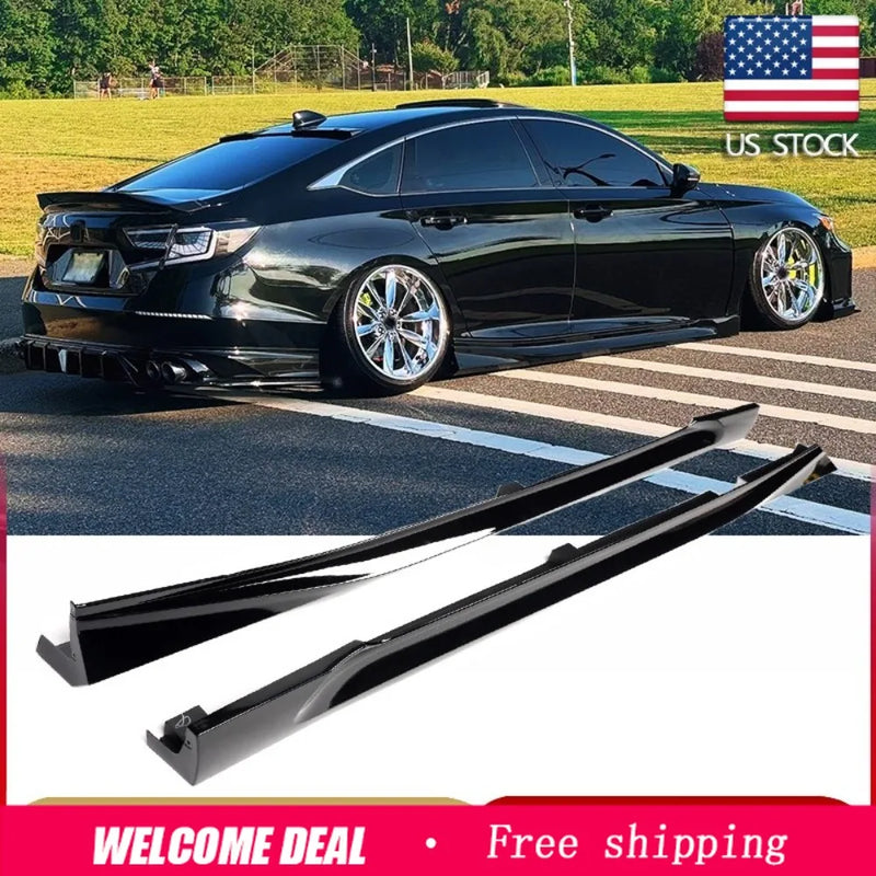 Gloss Black Side Skirt Extensions – 2018–2022 Honda Accord