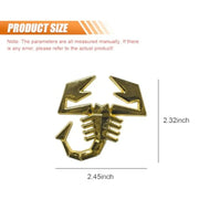 3D Metal Scorpion Emblem Badge for Cars and Trucks