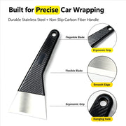 Stainless Steel Vinyl Wrap Squeegees - Long or Short Handle