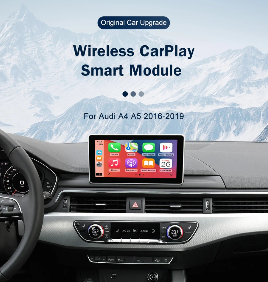 Wireless CarPlay and Android Auto Interface for Audi A4, A5, Q5 and Q7 2016–2019