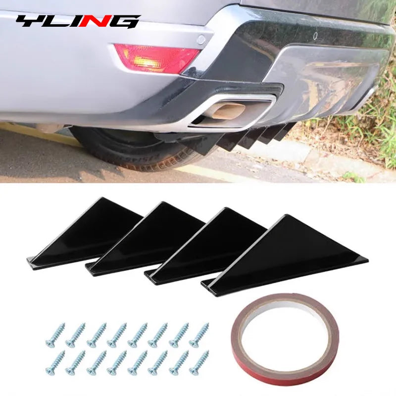 Universal Black Rear Bumper Diffuser