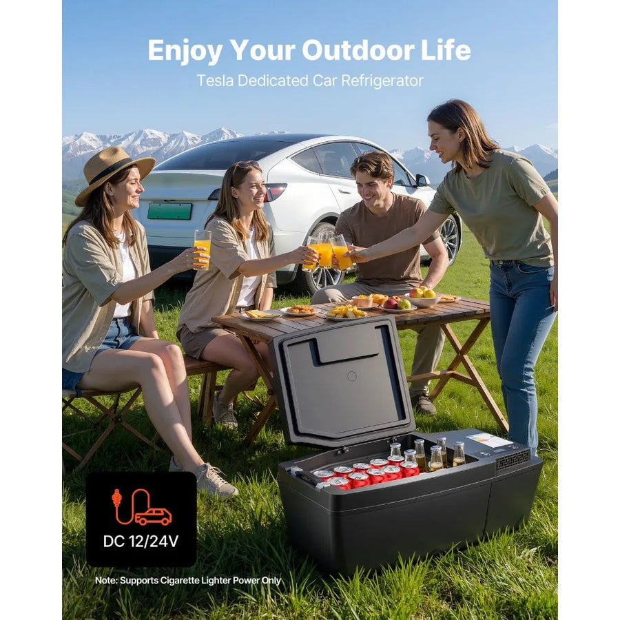 21 qt Portable Electric Car Refrigerator for Tesla Model 3