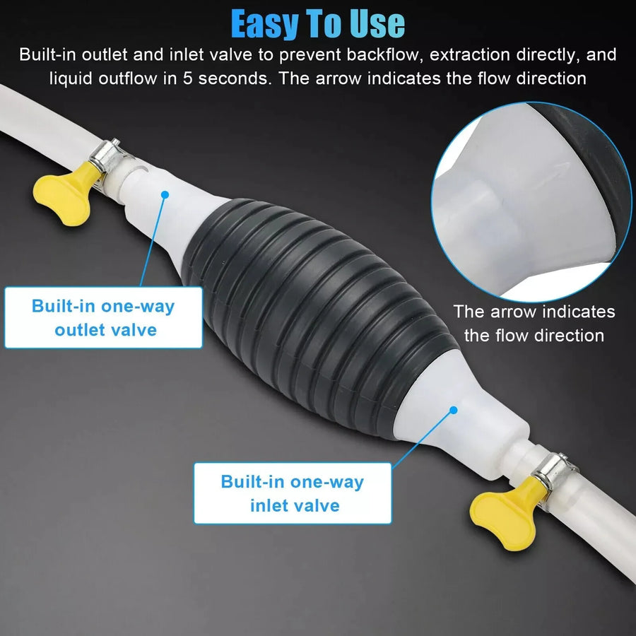 Portable Manual Fuel Transfer Siphon Pump