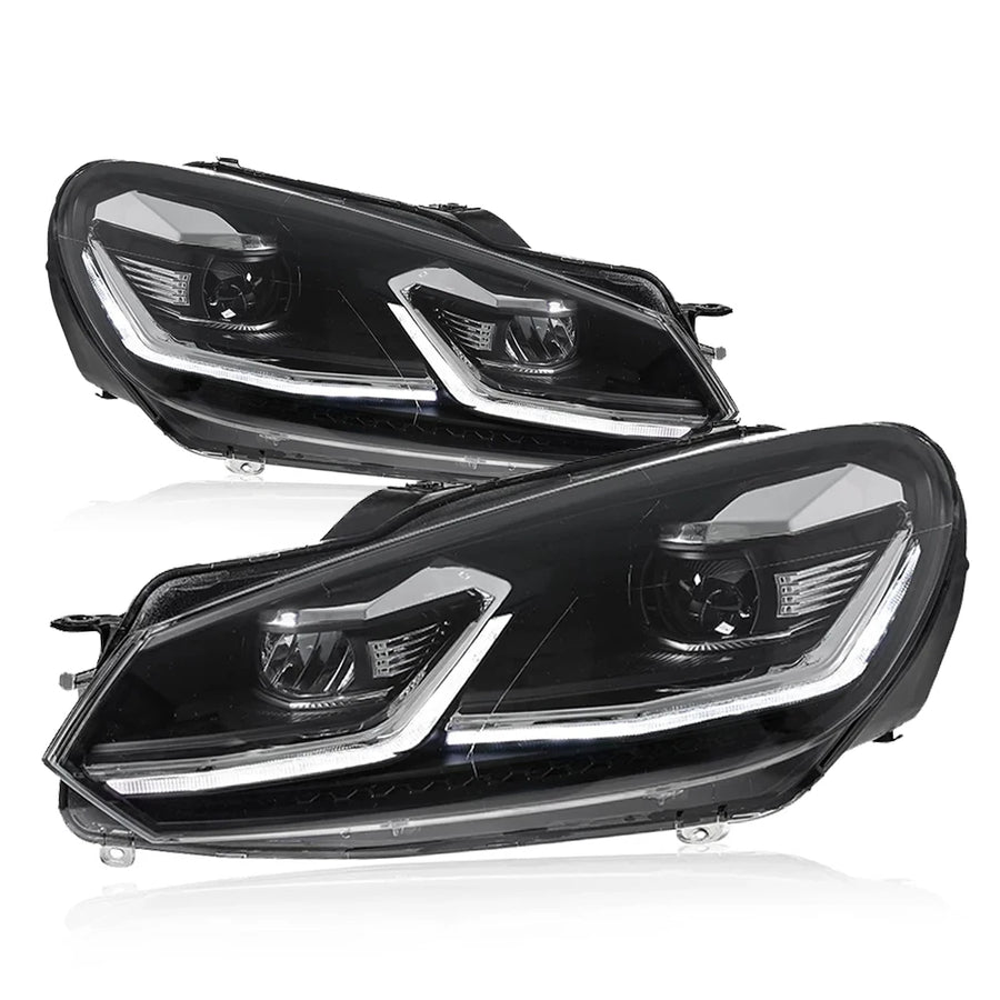 LED Headlight Assembly Set for 2009–2012 Volkswagen Golf