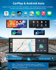 4K Dual Mirror Dash Cam with Wireless CarPlay and Android Auto