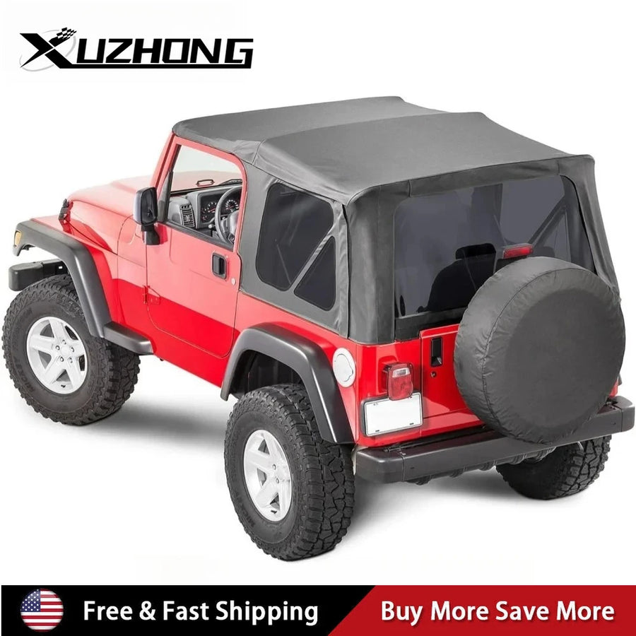 Premium Rear Soft Top Upper Skins 4-Piece for Jeep Wrangler TJ 1997-2006