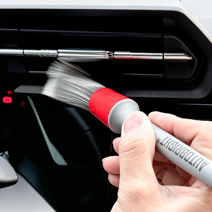 5-Piece Silver Detailing Brush Set with Tapered Bristles
