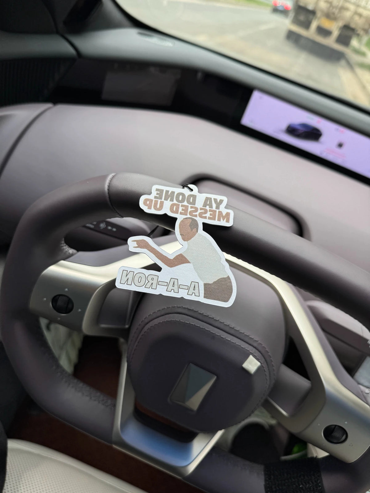 Funny Ya Done Messed Up A-A-RON Viral Meme Hanging Car Air Freshener
