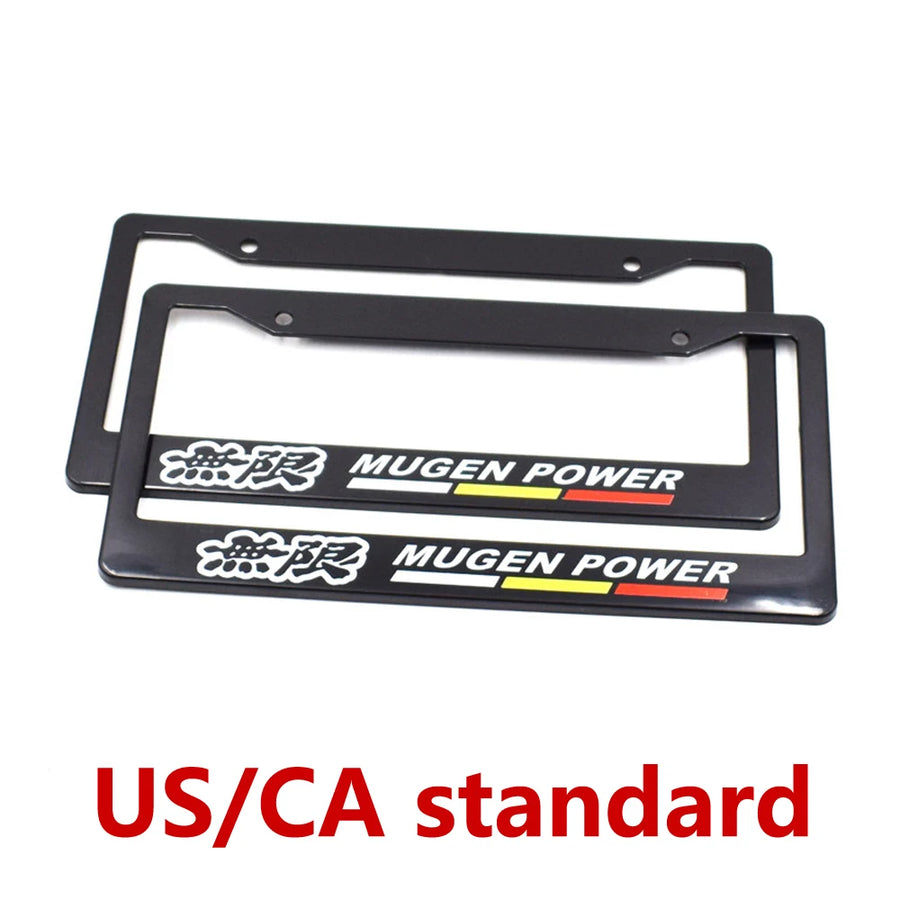 Black California-Style License Plate Frame