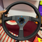 350mm Monte Carlo Style Leather Sport Steering Wheel