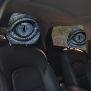 2-Piece Halloween Horror Face Car Headrest Covers – Universal Elastic Protective Sleeves