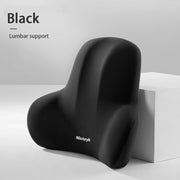 Universal Memory-Foam Car Neck Pillow and Lumbar Support Cushion Set
