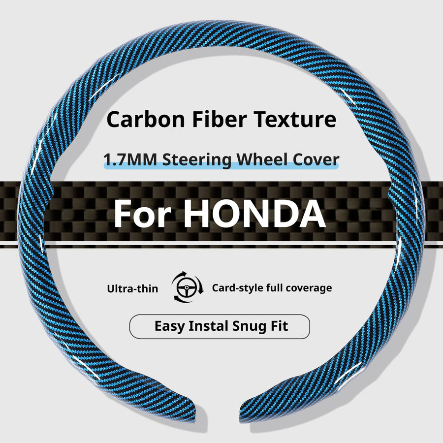 Carbon-Fiber-Texture Steering Wheel Cover for HONDA