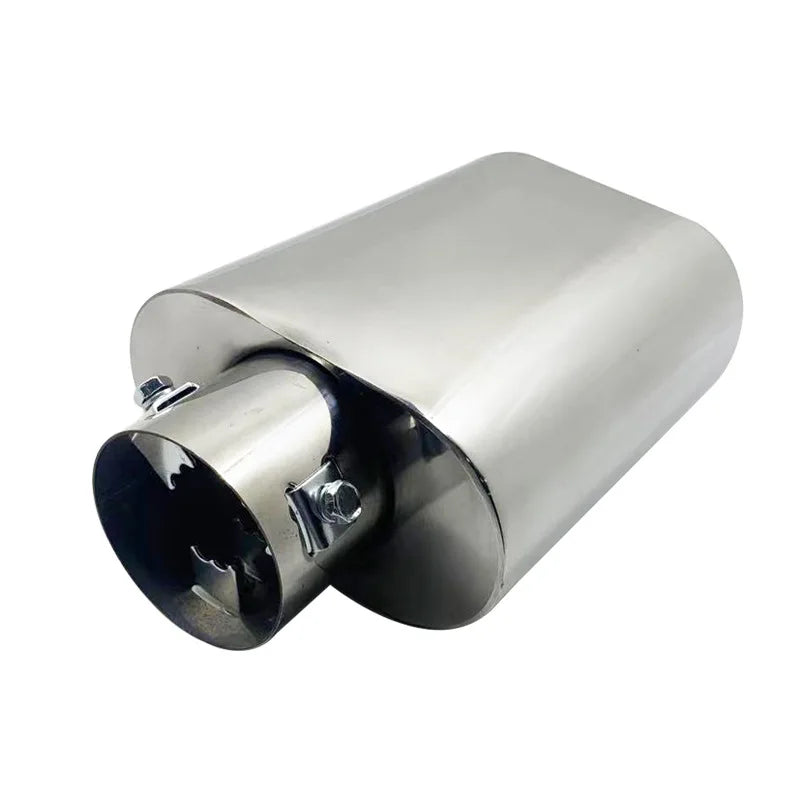 Universal Square Car Exhaust Muffler Tips Adjustable Inlet for 1.5 To 2.25 Inch Exhaust Pipes Outlet Stainless Steel Tailpipe