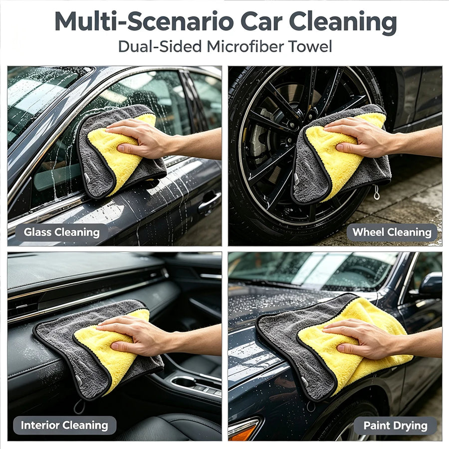 1000 GSM Microfiber Car Cleaning Towels