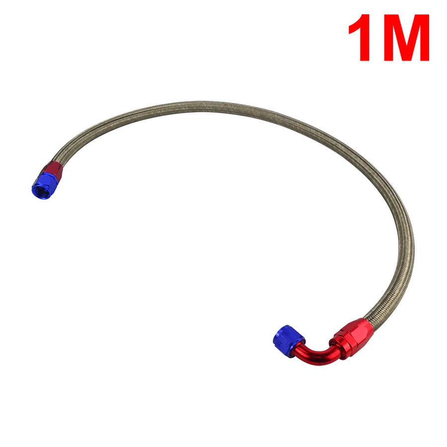 AN10 Stainless-Braided Fuel & Oil Hose Kit with Fittings, 1-1.2m