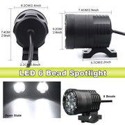 LED Auxiliary Driving Light – 60W, Spot Beam, 12V–24V