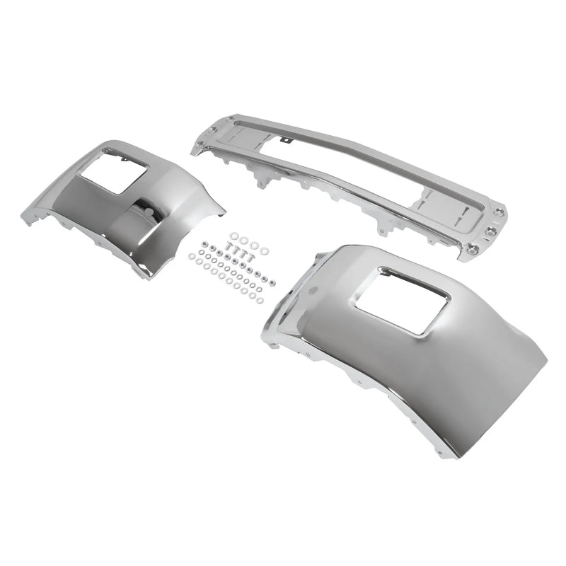 Chrome and Black Front Bumper for Chevrolet Silverado HD 2015-2019