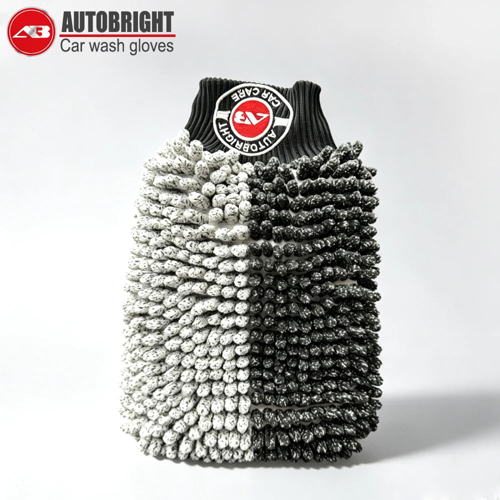 Two-Tone Plush Chenille Microfiber Car Wash Mitt