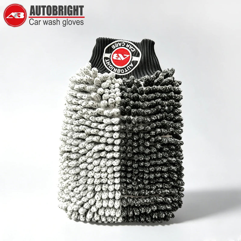 Two-Tone Plush Chenille Microfiber Car Wash Mitt